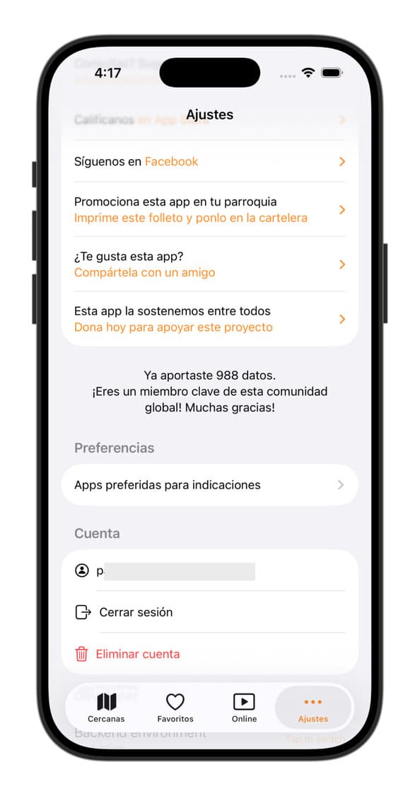 Ajustes 2 -App Horários de Missa - Horários de Missa