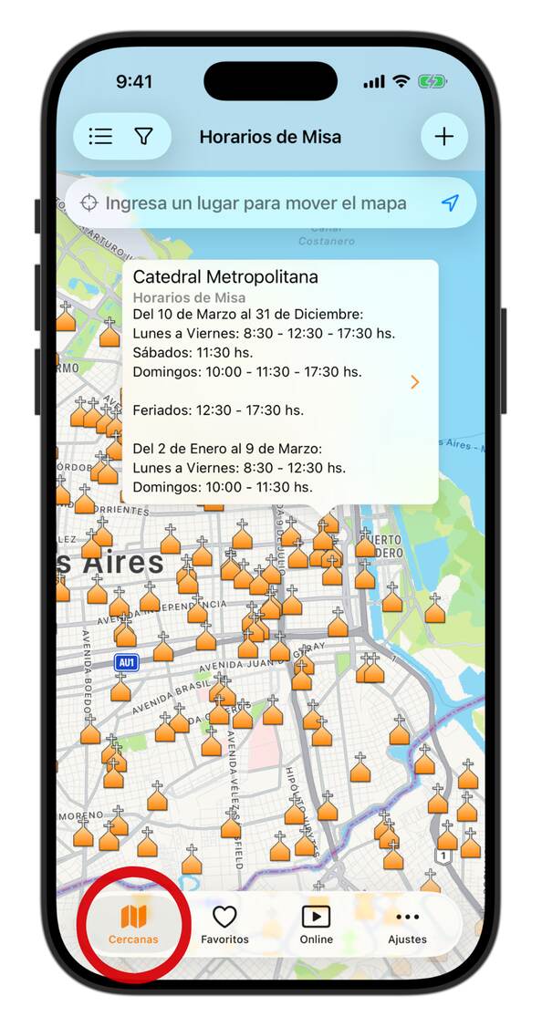 Ícone próximas - App Horários de Missa - Horários de Missa
