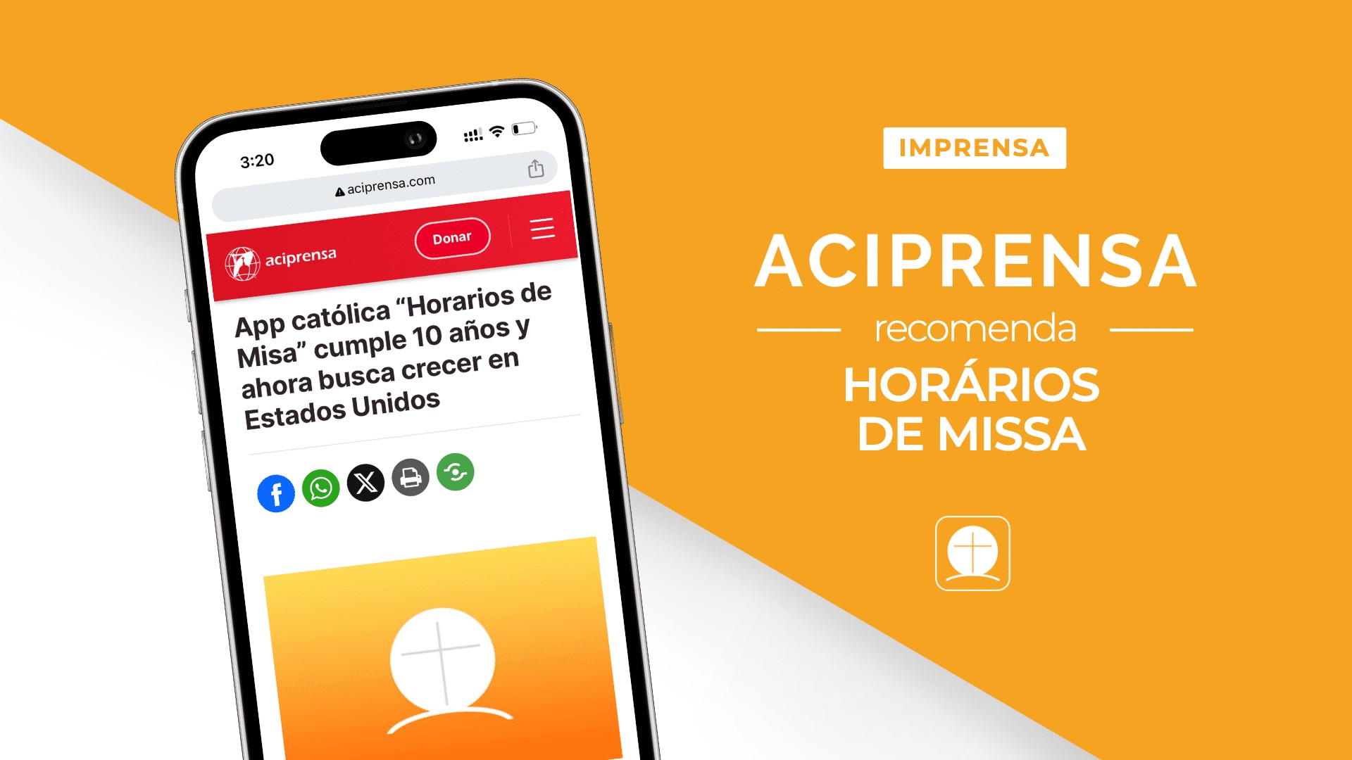 ACI Prensa recomenda o aplicativo Horários de Missa